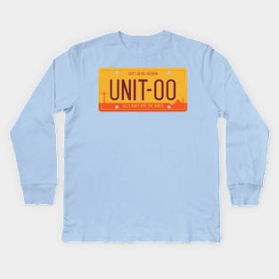 Unit 00 [Yellow] License Plate Kids Long Sleeve T-Shirt